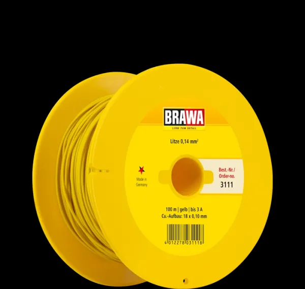 Brawa_3111___DRAAD_0_14MM__100M_HASPEL_GEEL