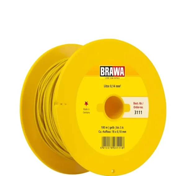 Brawa_3111___DRAAD_0_14MM__100M_HASPEL_GEEL_1