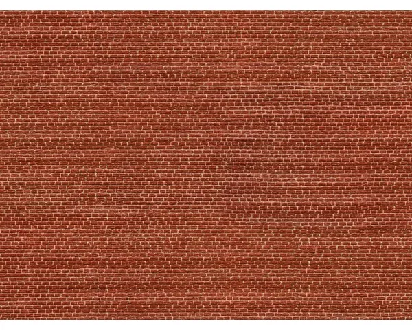 Noch_56610___3D_KARTONPLAAT__KLINKER__ROOD