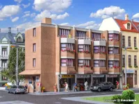 Kibri_38222___H0_WOONHUIZEN_MET_WINKELS