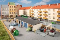 Auhagen_11484___GARAGEBOXEN_MET_ACCESOIRES