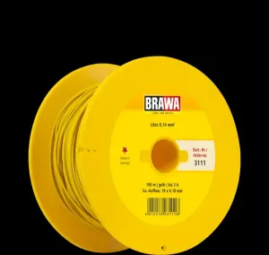 Brawa_3111___DRAAD_0_14MM__100M_HASPEL_GEEL