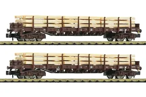 Fleischmann_6660048___SET_VAN_2_RONGENWAGENS___HOUT_LADING_OBB