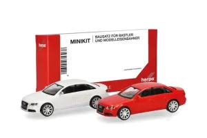 Herpa_14144___2_X_AUDI_A4_LIMO_2007__MINIKIT_