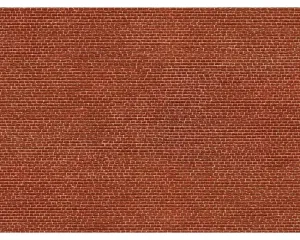 Noch_56610___3D_KARTONPLAAT__KLINKER__ROOD