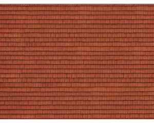 Noch_56670___3D_KARTONPLAAT__DACHZIEGEL__ROOD