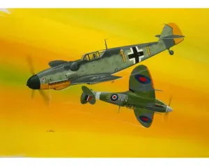 Revell_3710___COMBAT_SET_BF109G_10___SPITFIRE
