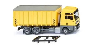 Wiking_067205___ABROLLCONTAINER__MAN_TGX_EURO_6C_MEILLER____ZINKGELB